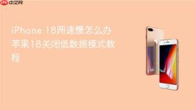 iphone 18网速慢怎么办 苹果18关闭低数据模式教程