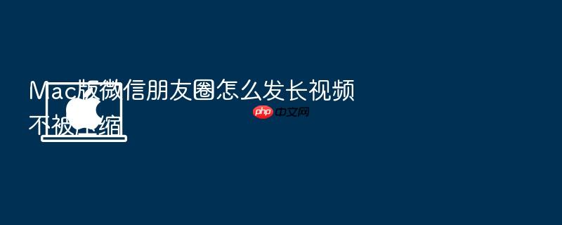 mac版微信朋友圈怎么发长视频不被压缩