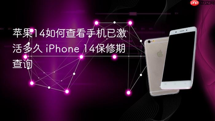 苹果14如何查看手机已激活多久 iphone 14保修期查询