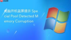 电脑开机蓝屏提示 special pool detected memory corruption