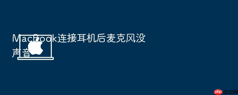 macbook连接耳机后麦克风没声音