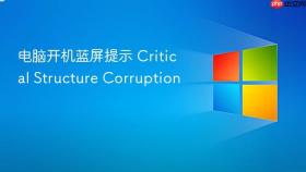 电脑开机蓝屏提示 Critical Structure Corruption