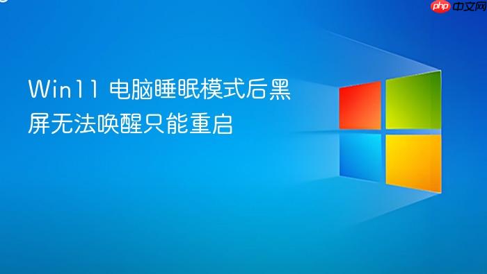 win11 电脑睡眠模式后黑屏无法唤醒只能重启