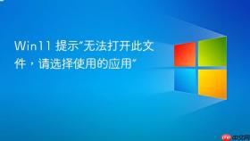 win11 提示“无法打开此文件,请选择使用的应用”