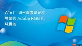 win11 如何查看笔记本屏幕的 adobe rgb 色域覆盖