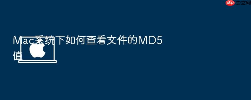 mac系统下如何查看文件的md5值