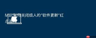 mac如何关闭烦人的“软件更新”红点通知