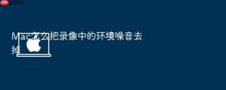 mac怎么把录像中的环境噪音去掉