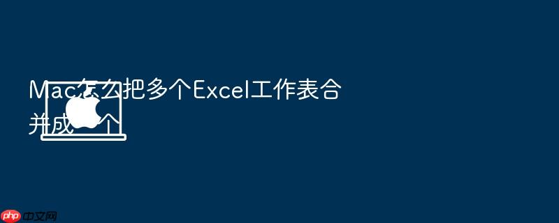 mac怎么把多个excel工作表合并成一个