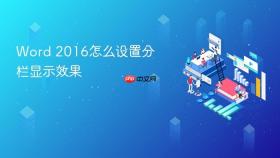 word 2016怎么设置分栏显示效果