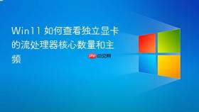 Win11 如何查看独立显卡的流处理器核心数量和主频