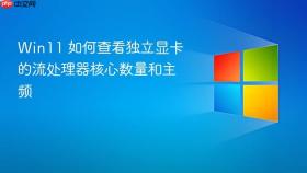 win11 如何查看独立显卡的流处理器核心数量和主频