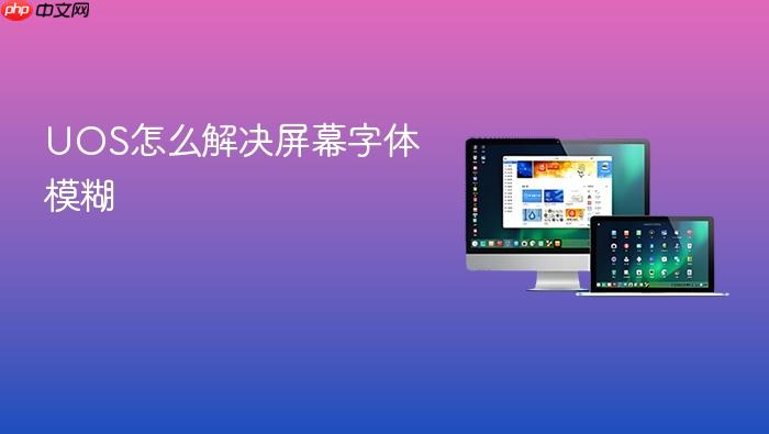 uos怎么解决屏幕字体模糊