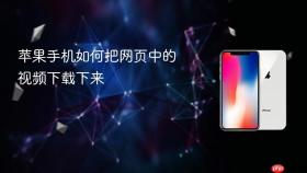 苹果手机如何把网页中的视频下载下来