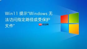 win11 提示“windows 无法访问指定路径或受保护文件”