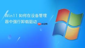 win11 如何在设备管理器中强行卸载驱动
