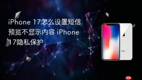iphone 17怎么设置短信预览不显示内容 iphone 17隐私保护