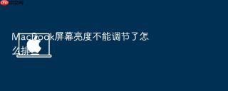 macbook屏幕亮度不能调节了怎么排查