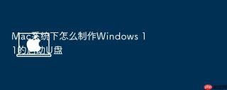 mac系统下怎么制作windows 11的启动u盘
