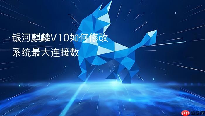 银河麒麟v10如何修改系统最大连接数
