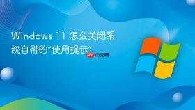 windows 11 怎么关闭系统自带的“使用提示”