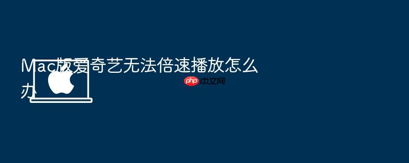 mac版爱奇艺无法倍速播放怎么办
