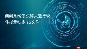 麒麟系统怎么解决运行软件提示缺少.so文件