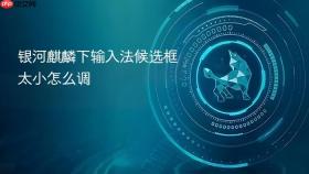 银河麒麟下输入法候选框太小怎么调