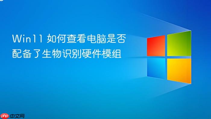 win11 如何查看电脑是否配备了生物识别硬件模组