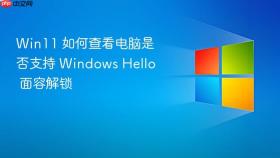 win11 如何查看电脑是否支持 windows hello 面容解锁