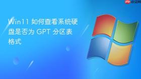 win11 如何查看系统硬盘是否为 gpt 分区表格式