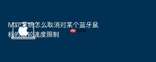 mac系统怎么取消对某个蓝牙鼠标的滚轮速度限制