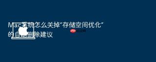 mac系统怎么关掉“存储空间优化”的自动删除建议