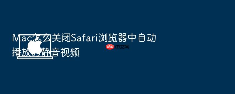 mac怎么关闭safari浏览器中自动播放的静音视频