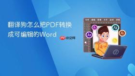 翻译狗怎么把pdf转换成可编辑的word