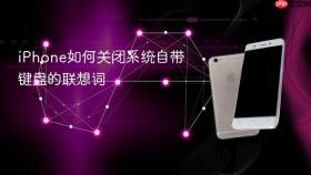 iphone如何关闭系统自带键盘的联想词