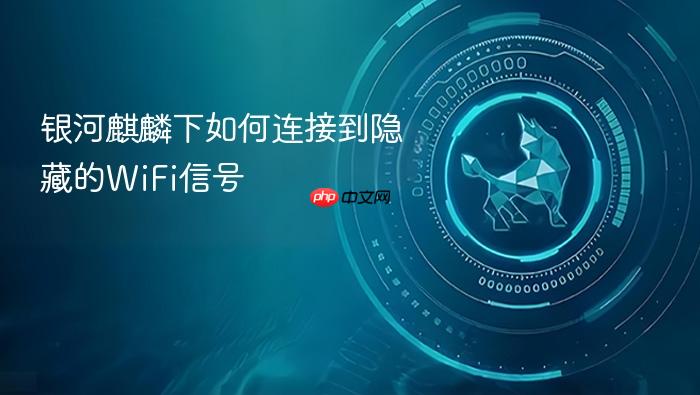 银河麒麟下如何连接到隐藏的wifi信号
