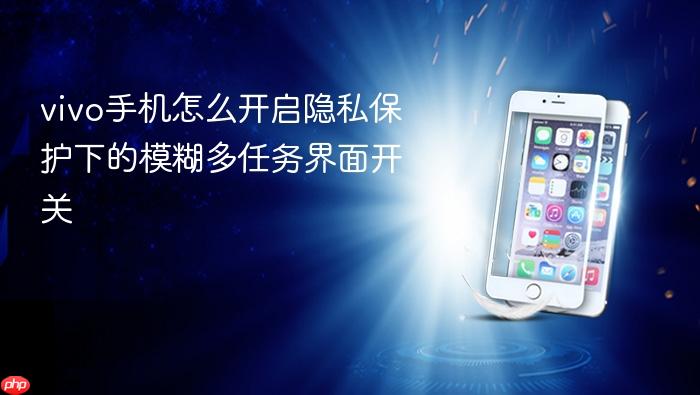 vivo手机怎么开启隐私保护下的模糊多任务界面开关