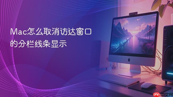 mac怎么取消访达窗口的分栏线条显示
