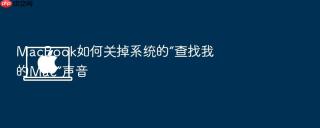 macbook如何关掉系统的“查找我的mac”声音