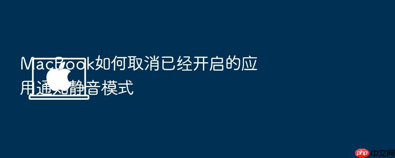 macbook如何取消已经开启的应用通知静音模式