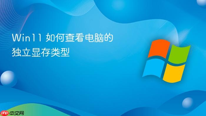 win11 如何查看电脑的独立显存类型