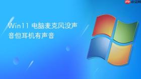 Win11 电脑麦克风没声音但耳机有声音