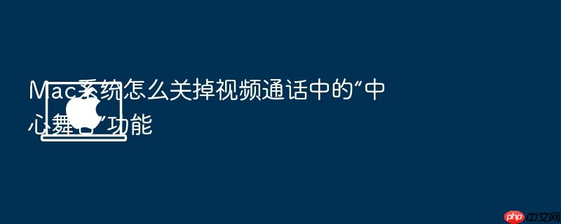 mac系统怎么关掉视频通话中的“中心舞台”功能