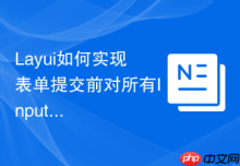 Layui如何实现表单提交前对所有Input内容去空格