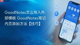 goodnotes怎么导入外部模板 goodnotes笔记内页添加方法【技巧】