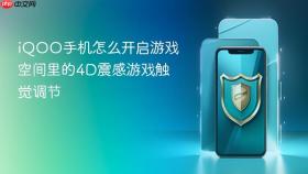 iQOO手机怎么开启游戏空间里的4D震感游戏触觉调节
