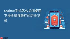 realme手机怎么关闭桌面下滑全局搜索栏的历史记录
