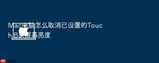 mac电脑怎么取消已设置的touch bar屏幕亮度