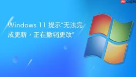 Windows 11 提示“无法完成更新，正在撤销更改”